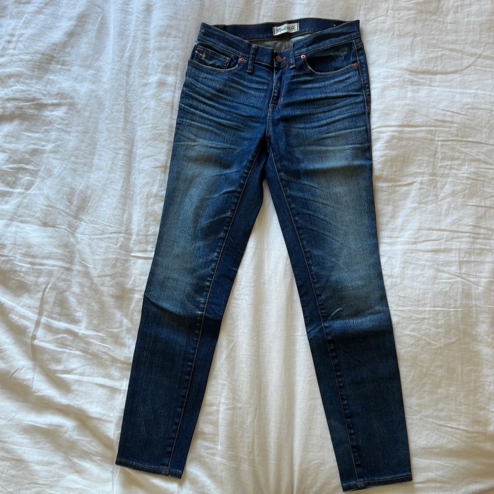 Madewell high rise skinny skinny jeans in mid blue